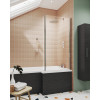 Nuie Pacific 800mm Chrome L-Shaped Bath Screen (Fixed)