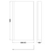 Nuie Pacific 800mm Chrome L-Shaped Bath Screen (Fixed)