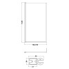 Nuie L-Shape 1700mm Shower Bath, Front Panel & Fixed Screen - Right Hand