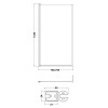 Nuie L-Shape 1600mm Shower Bath, Front Panel & Fixed Screen - Right Hand
