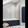 Nuie Pacific Brushed Brass Round Bath Screen