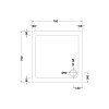 Pearlstone White Square Shower Tray 760mm x 760mm x 40mm
