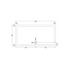 Pearlstone White Rectangular Shower Tray 1700mm x 900mm x 40mm