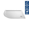 Pearlstone White Offset Quadrant Shower Tray 1000mm x 800mm x 40mm - Left Hand