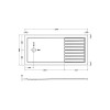 Pearlstone White Rectangular Walk-In Shower Tray 1700mm x 800mm