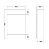 Edge 500mm White Gloss WC Unit
