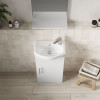 Sienna 420mm White Gloss Cabinet & Basin - 1 Tap Hole