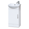 Sienna 420mm White Gloss Cabinet & Basin - 1 Tap Hole