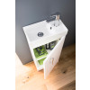 Vault 400mm White Gloss Wall Hung Cabinet & Basin - 1 Tap Hole