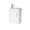 Vault 400mm White Gloss Wall Hung Cabinet & Basin - 1 Tap Hole