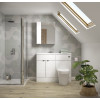 Monte Carlo White Gloss 600mm WC Unit (355mm Deep)