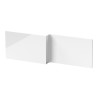 White Gloss 1700mm Square Shower Bath Front Panel