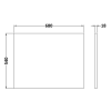 White Gloss 700mm Square Shower Bath End Panel