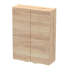 Hudson Reed Fusion Bleached Oak 500mm 2 Door Wall Unit (180mm Deep)