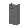 Hudson Reed Fusion Anthracite Woodgrain 400mm Basin Unit (255mm Deep)