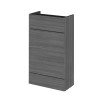 Hudson Reed Fusion Anthracite Woodgrain 500mm WC Unit (255mm Deep)