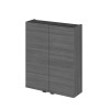 Hudson Reed Fusion Anthracite Woodgrain 500mm 2 Door Wall Unit (180mm Deep)