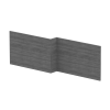 Anthracite Woodgrain 1700mm Square Shower Bath Front Panel