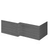 Anthracite Woodgrain 1700mm Square Shower Bath Front Panel