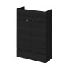 Hudson Reed Fusion Charcoal Black 600mm Basin Unit (255mm Deep)