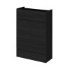 Hudson Reed Fusion Charcoal Black 600mm WC Unit (255mm Deep)