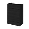 Hudson Reed Fusion Charcoal Black 600mm WC Unit (355mm Deep)