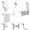 1700mm P-Shape Round Shower Bath Package Right Hand