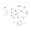 Monte Carlo 400mm Polymarble Side Tap Basin - 1 Tap Hole