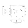 Monte Carlo 500mm Polymarble Side Tap Basin - 1 Tap Hole