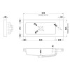 Monte Carlo 600mm Polymarble Side Tap Basin - 1 Tap Hole