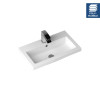Jewel 600mm Polymarble Rear Tap Basin - 1 Tap Hole