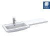 Hudson Reed 1200mm L Shape Polymarble Basin - Left Hand