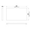 Monte Carlo 600mm Polymarble WC Top (355mm Deep)