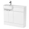 Hudson Reed 1000mm P-Shaped Left Hand Polymarble Basin