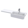 Hudson Reed 1100mm P-Shape Right Hand Polymarble Basin