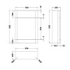 Roma 550mm Anthracite WC Unit