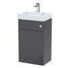 Athena 500mm Grey Gloss WC/Basin Unit Combi & Cisten (Exc. Pan & Seat)