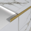 Brushed Brass Metal L- Straight Edge Trim - 10mm