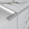 Polished Chrome Metal L- Straight Edge Trim - 15mm