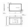 RAK Cupid 1000x600mm LED Landscape Mirror with Demister & Shaver Socket