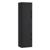 Roma 350mm x 1400mm Anthracite Wall Mounted Cabinet (Matt Black Handles)