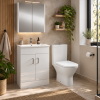 RAK Resort Maxi Close Coupled Open Back Rimless Toilet & Slimline Soft Close Seat