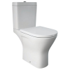 RAK Resort Maxi Close Coupled Open Back Toilet & Wrapover Soft Close Seat