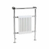 K-Rad Crown Traditional White & Chrome Heated Towel Rail Radiator (945mm x 675mm)