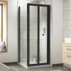Kristal Matt Black 900mm Bi-Fold Door & 900mm Side Panel Enclosure Package With Tray & Waste