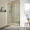 Kristal Brushed Brass 1500mm Sliding Door 6mm Glass (1900mm)