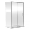 Kristal Chrome 1600mm Sliding Door & 900mm Side Panel Enclosure Package With Tray & Waste