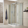 Kristal Chrome 1200 x 900 Offset Quadrant Shower Enclosure, Tray & Waste - Right Hand