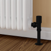 ProTek Matt Black Angled Manual Radiator Valves (Pair)