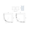 ICE Chrome Quadrant Shower Cubicle 900mm x 900mm Single Door 6mm Glass (1850mm)